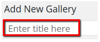 Give new gallery a title