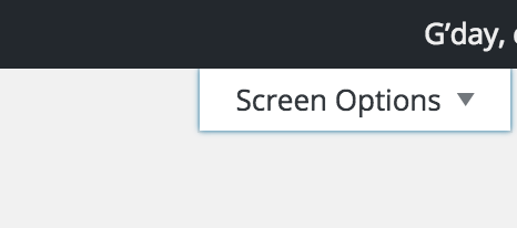 Screen Shot of expanding screen options