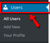 Users option in aSelect "users" option in admin menudmin menu