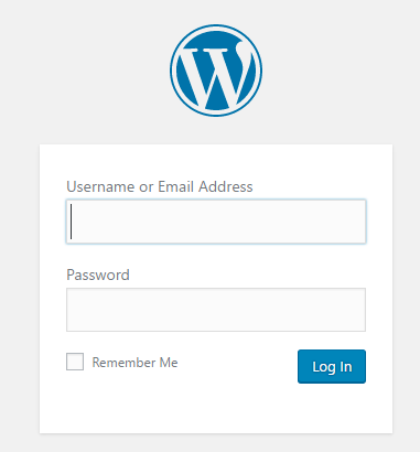log in to WP admin panel