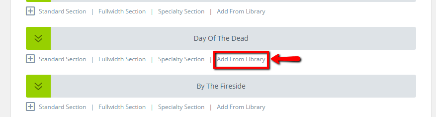 add section from library