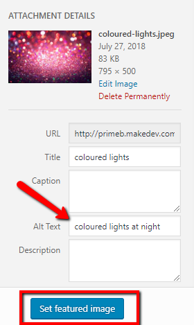write alt text for featured image