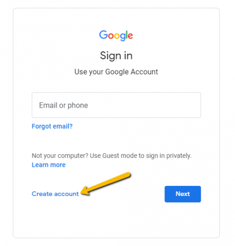 create google account with existing outlook email