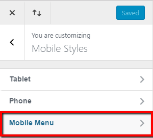 mobile menu