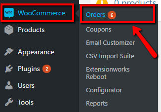 woocommerce orders